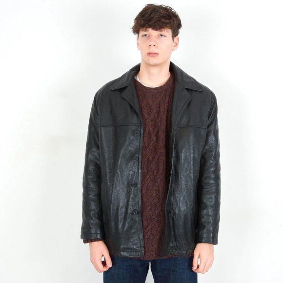 Wilsons Leather M. Julian Leather Jacket Size LTZip Front Men’s